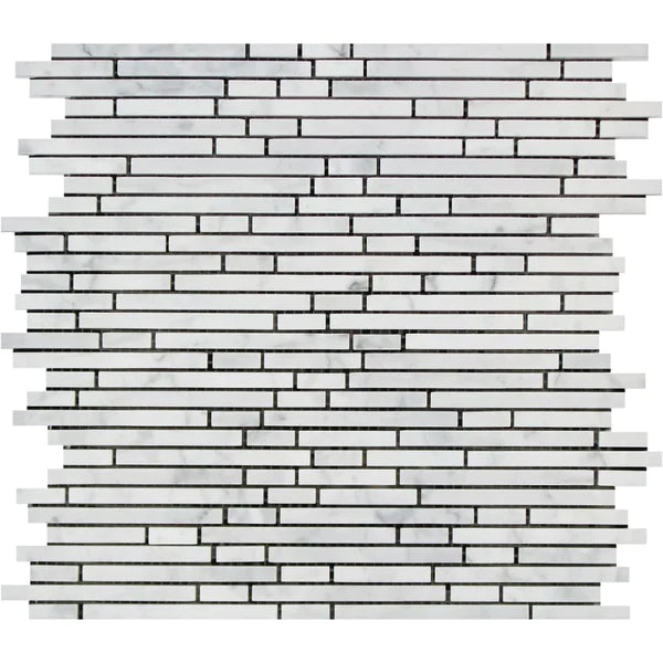 Carrara White Bamboo Mosaic