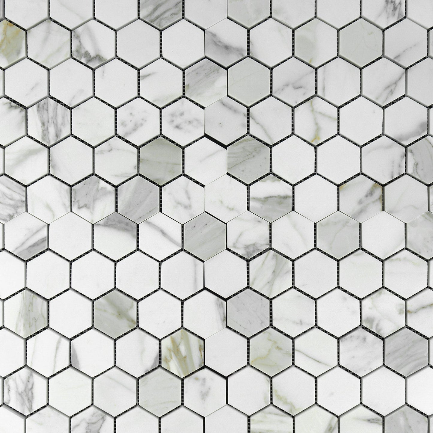 Calacatta Gold Hexagon 2" Mosaic