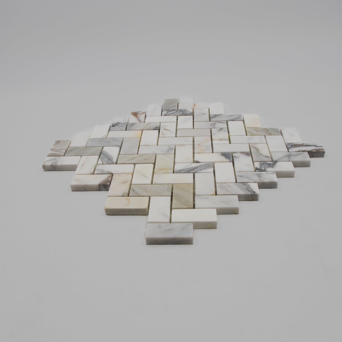 Calacatta Gold Herringbone 1x2 Mosaic