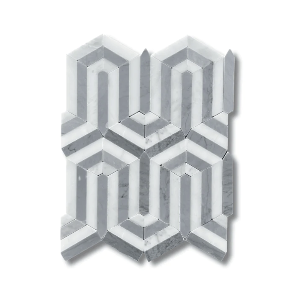 Oriental White Berlinetta with Grey Mosaic