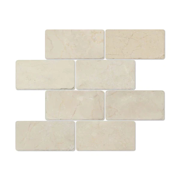 Crema Marfil 3x6 Tumbled Tile