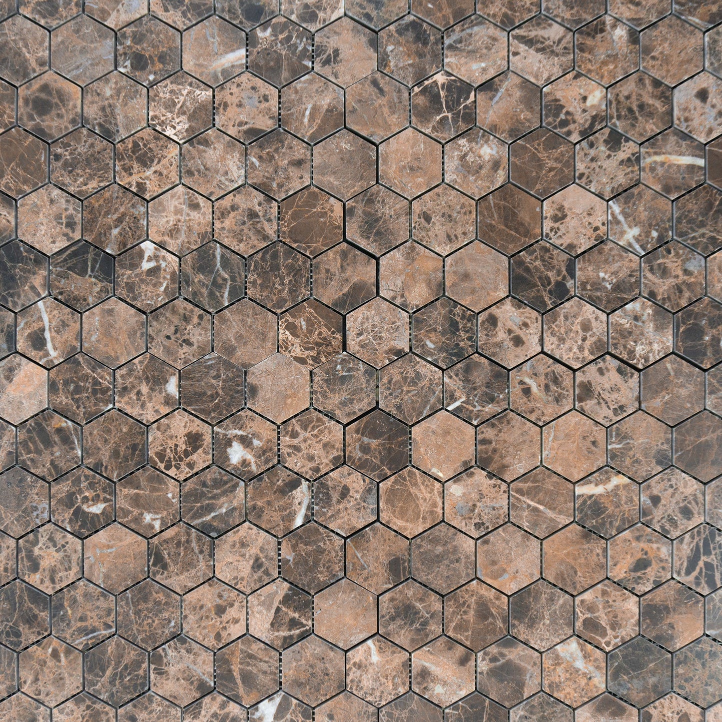 Emperador Dark Hexagon 2"