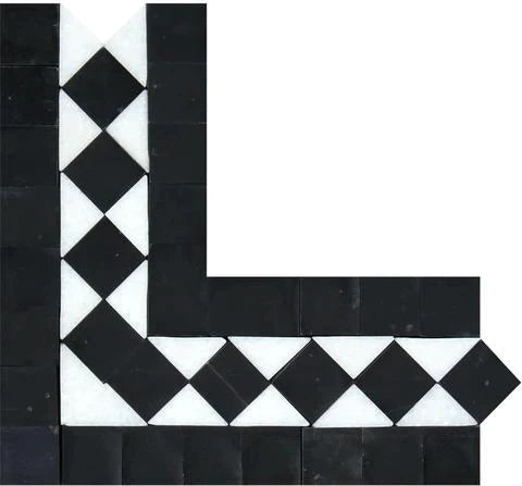 Thassos Bias with Black Corner Border