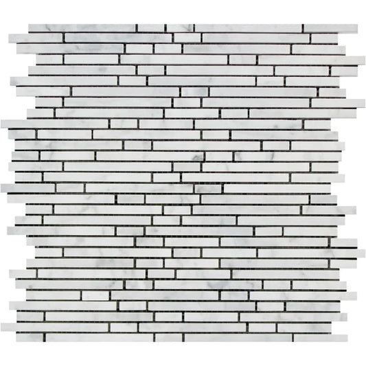 Carrara White Bamboo Mosaic