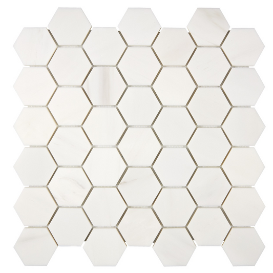 Bianco Dolomite Hexagon 2" Mosaic