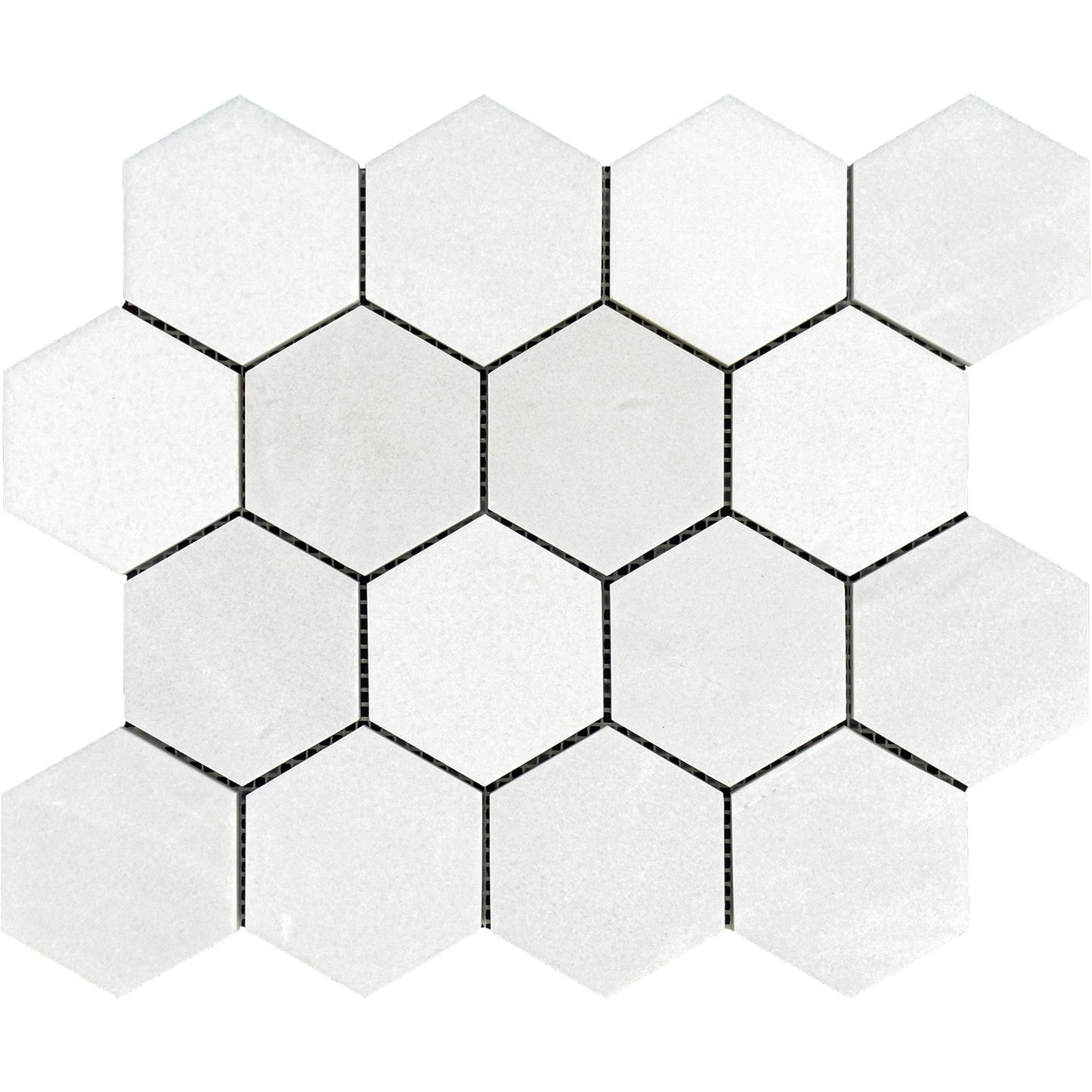 Thassos Hexagon 3" Mosaic