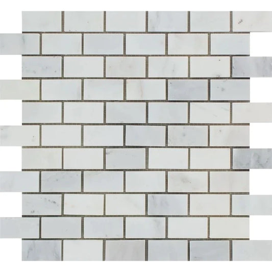 Oriental White Brick 1x2 Mosaic