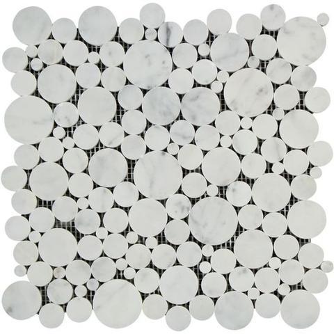 Oriental White Bubble Mosaic