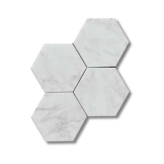 Oriental White Hexagon 6" Mosaic