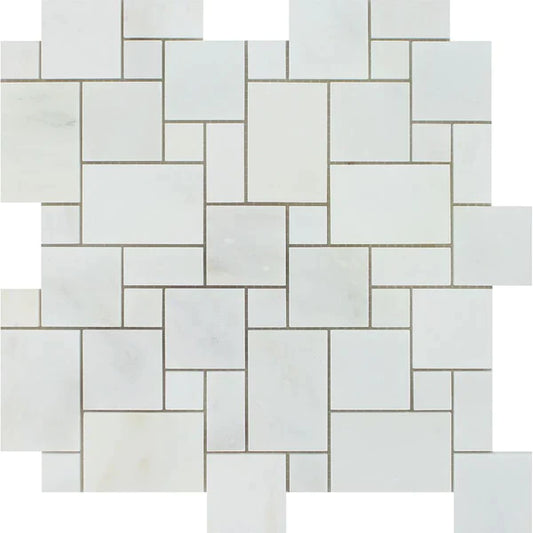 Oriental White Mini Versailles Mosaic