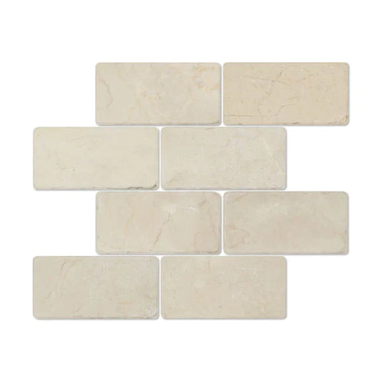 Crema Marfil 3x6 Tumbled Tile