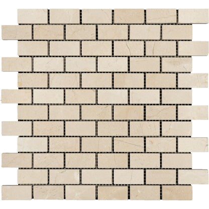 Crema Marfil Brick 1x2 Mosaic