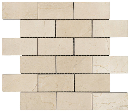 Crema Marfil Brick 2x4 Mosaic