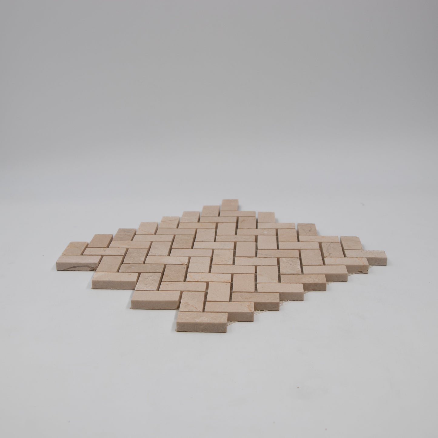 Crema Marfil Herringbone 1x2 Mosaic