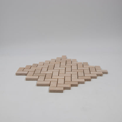 Crema Marfil Herringbone 1x2 Mosaic