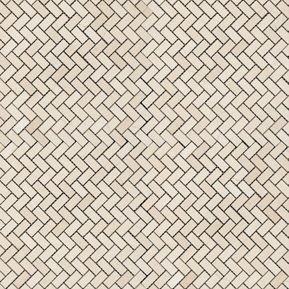 Crema Marfil Herringbone Mini Mosaic