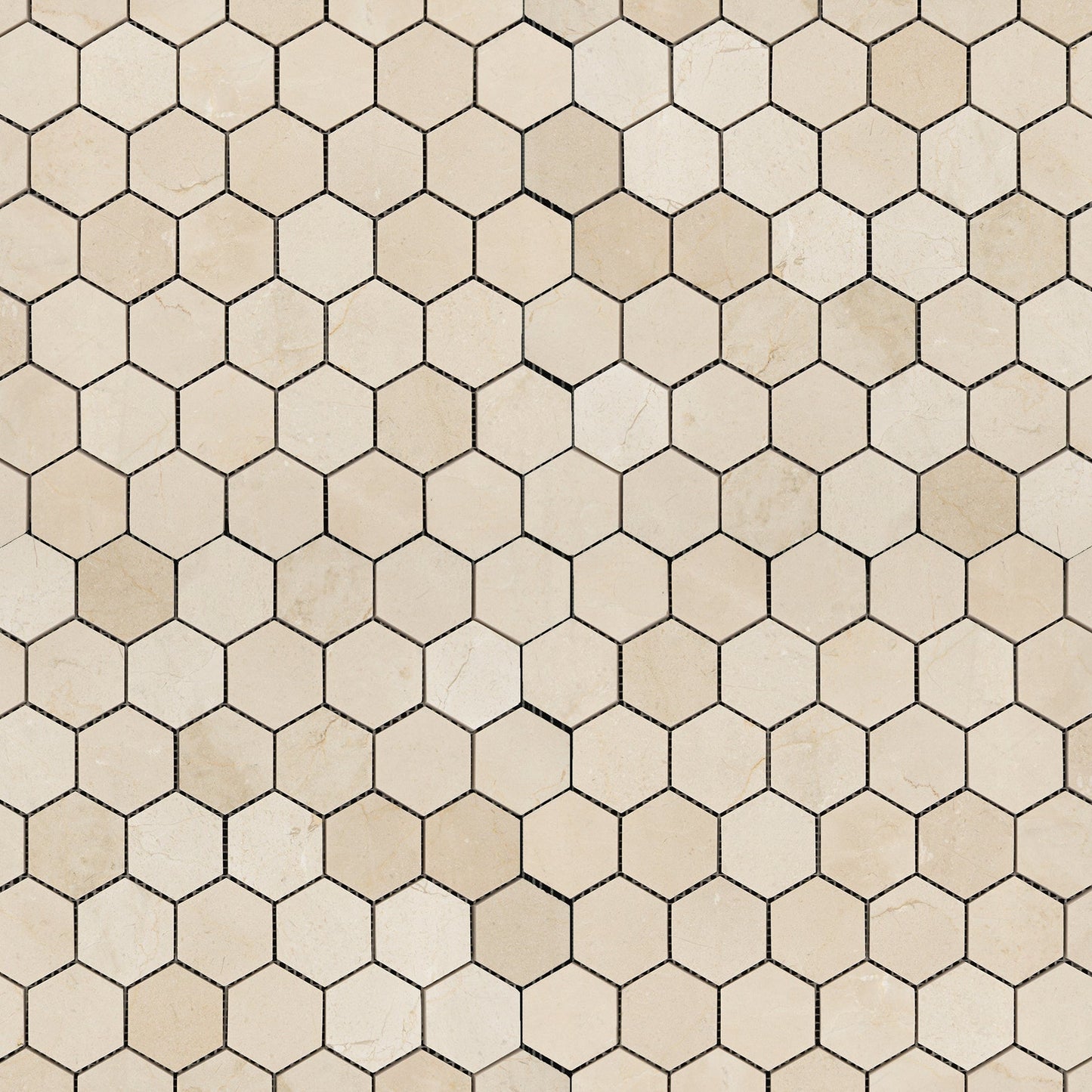 Crema Marfil Hexagon 2" Mosaic