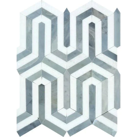 Thassos Berlinetta with Grey Mosaic