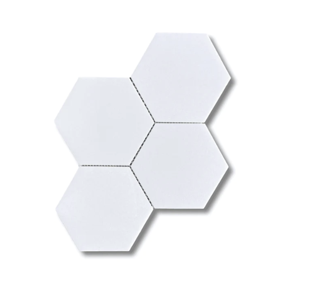 Thassos Hexagon 6" Mosaic